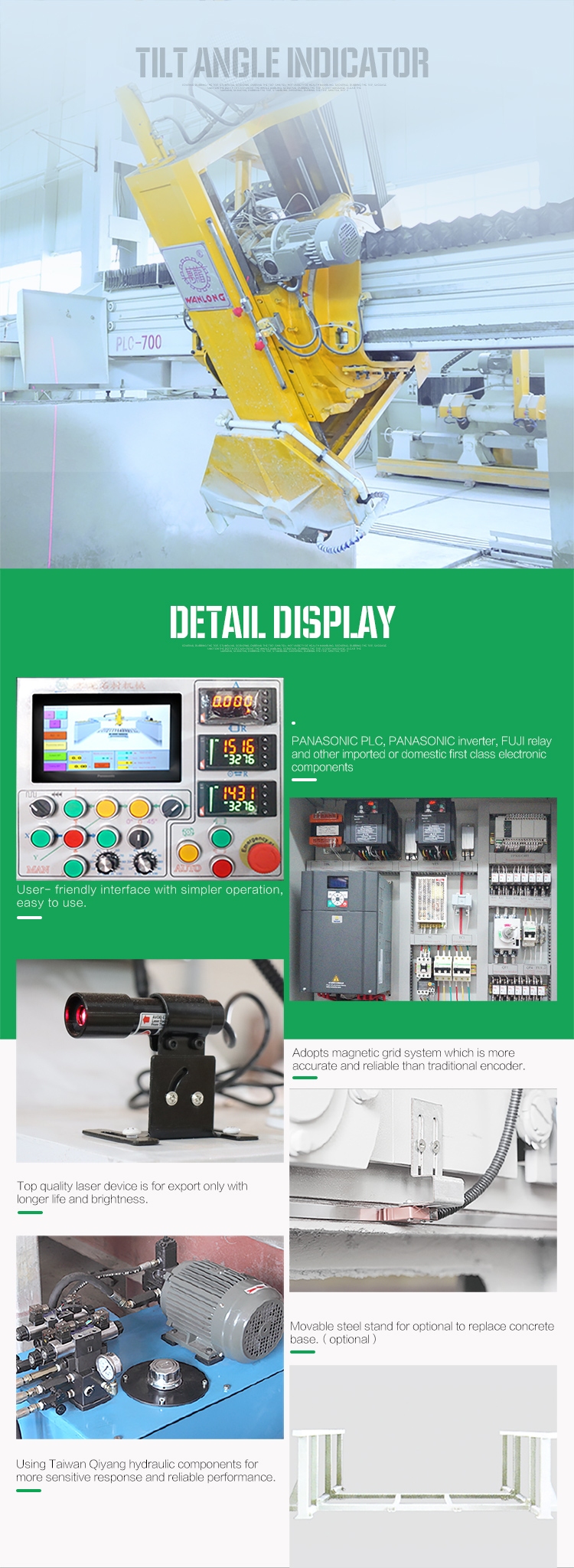 Use PLC-400/600 Laser Bridge Stone Cutting Machine to cut granite - Cutting Machinery - 1